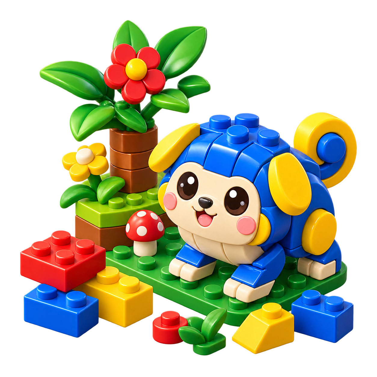 Cute toy-brick building set