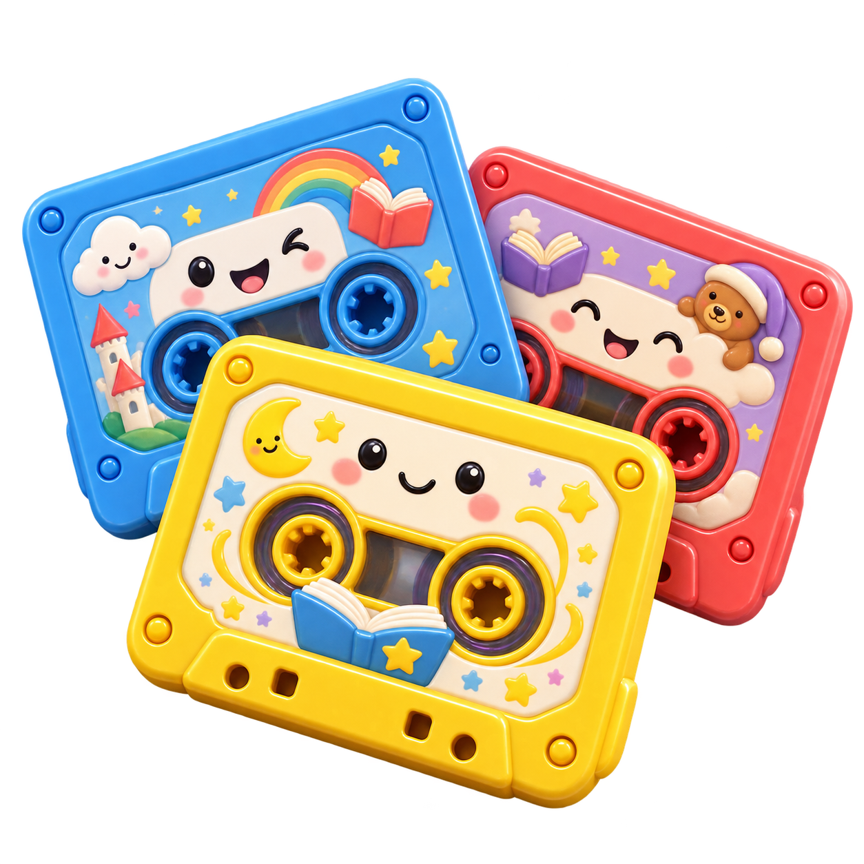 Three cute mini story cassette tapes